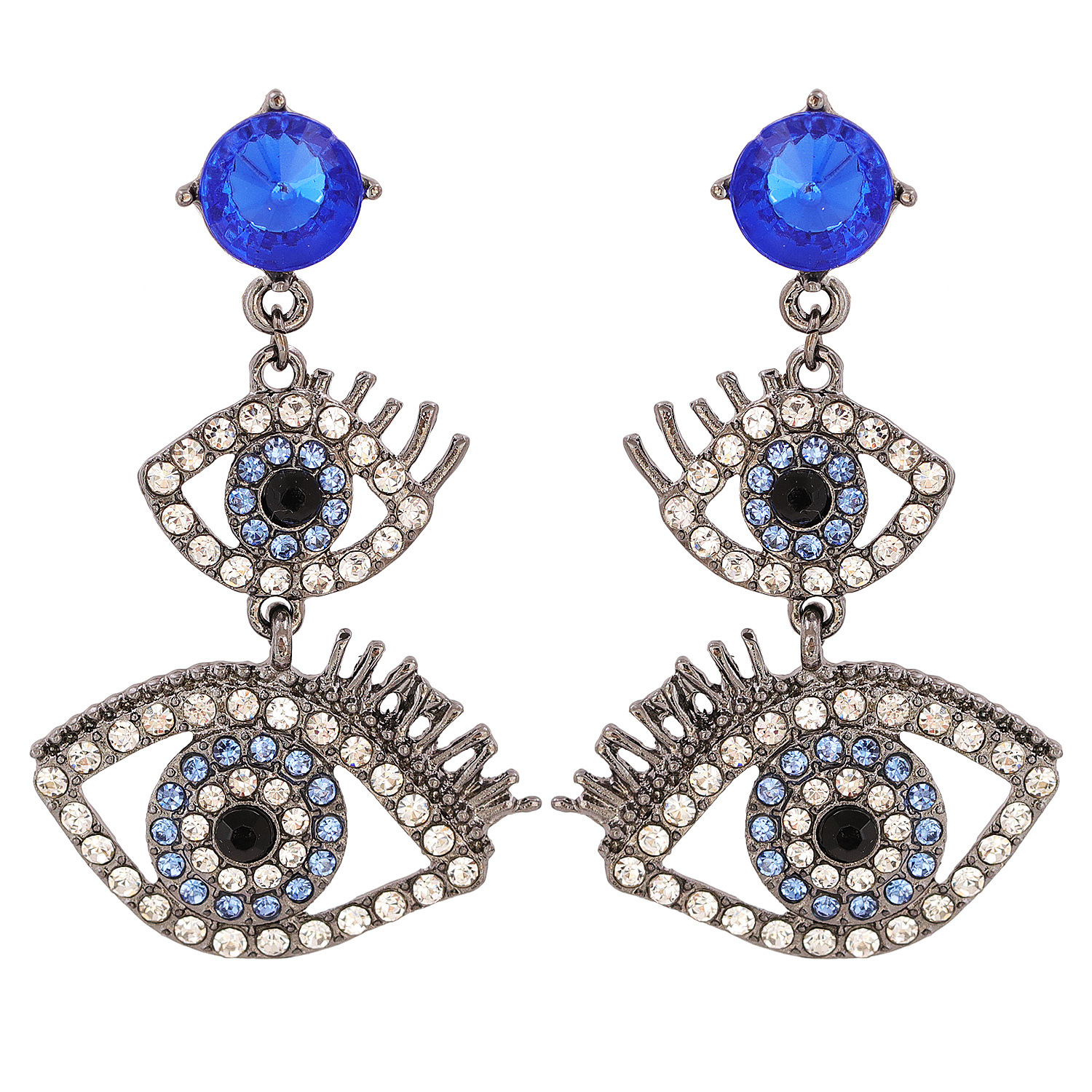 Fashion Eyelashes Diamond Earrings display picture 5