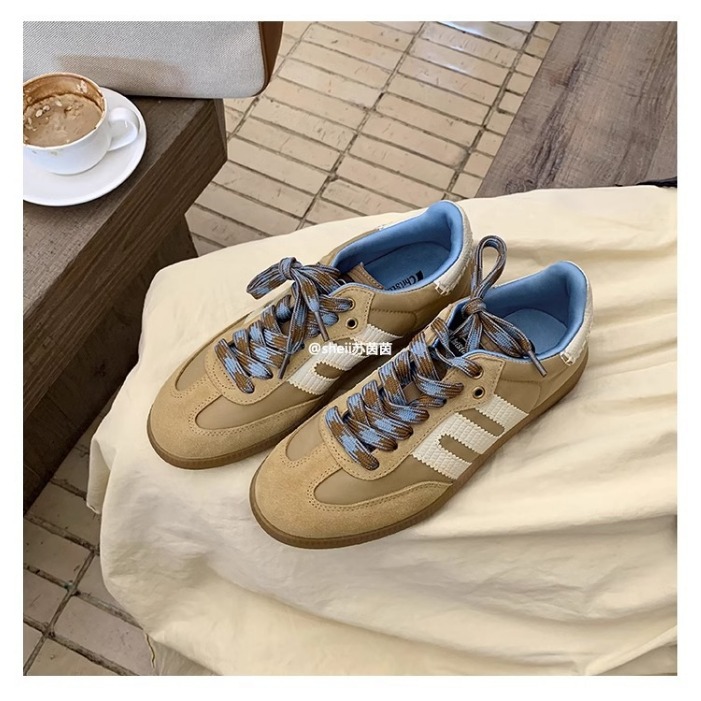 [sheii Su] Zapatos deportivos casuales de cuero suave retrógrado de estilo americano zapatos de entrenamiento de mujeres