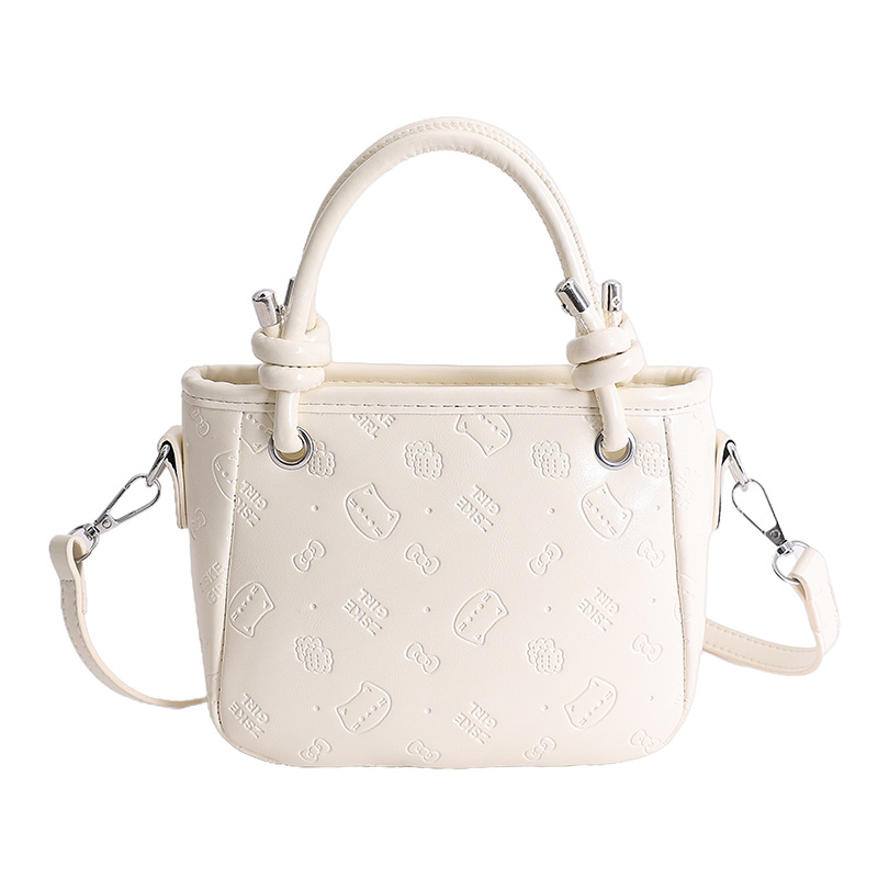2026 ocio coreano estilo exterior encantador bolso de cubo de impresión diaria de moda nicho de diseño de hombro único bolso de tramo inclinado image 9