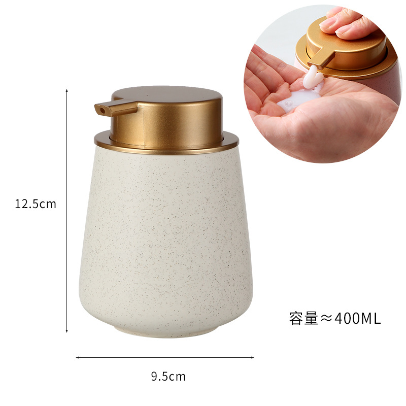 Loción cubierta de oro geométrico borde redondo beige