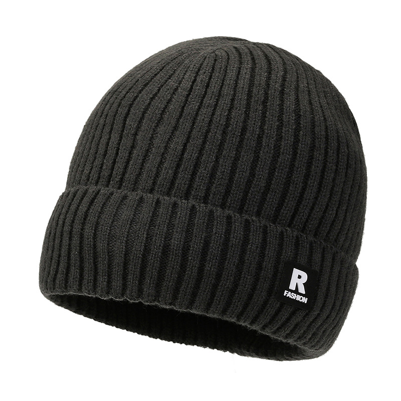 Bonnet d'hiver pour homme en maille doublée polaire, épais, grand tour de tête, protection des oreilles adulte, chaud et imperméable au froid._voghion.com