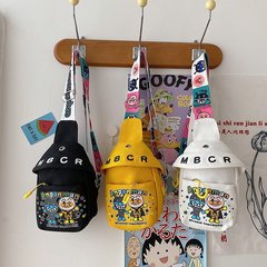 批發兒童斜挎胸包卡通麵包超人小孩帆布ins可愛女童包包男童女士