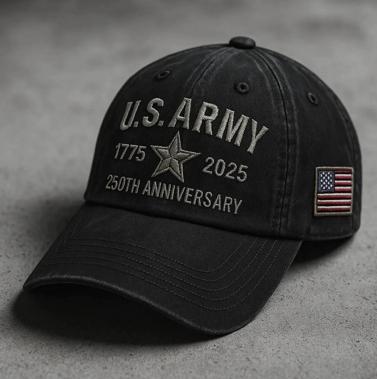 Nuevo sombrero de impresión transfronteriza para hombres hace viejos sombreros de béisbol retro Europeos y estadounidenses 250 años conmemorativo sombrero de lengua de lazo