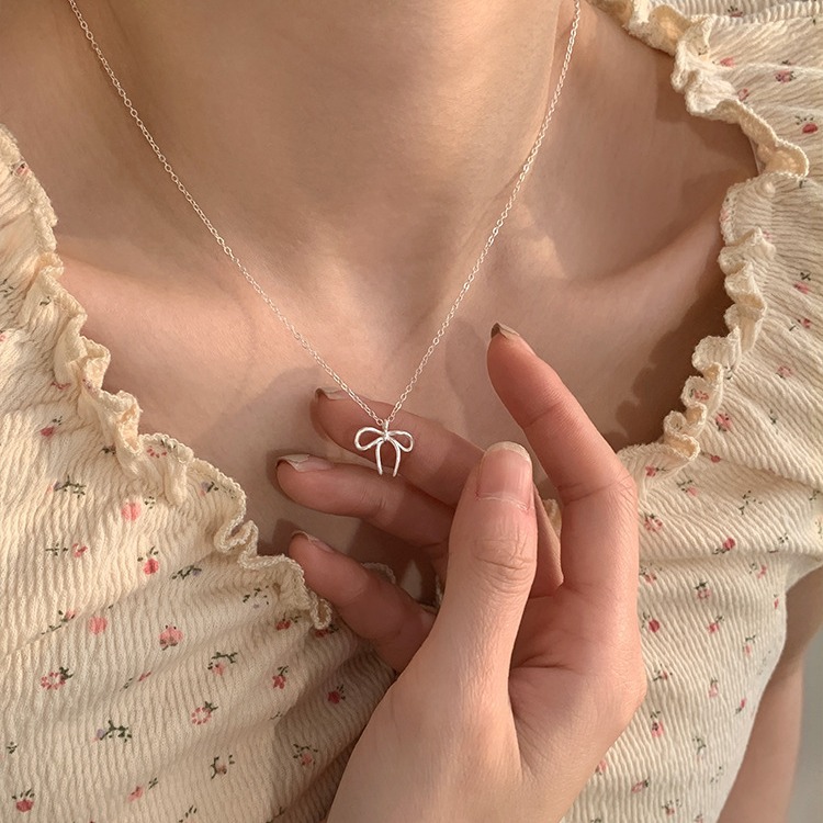 Nouveau collier ras-de-cou simple à nœud pour femme, style coréen Dongdaemun Ins, accessoire tendance et frais en gros_voghion.com