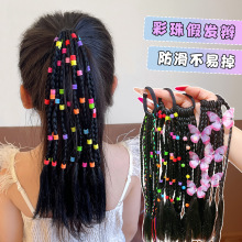 假发马尾辫女童扎头发辫子宝宝拳击辫彩色儿童编发绳脏脏辫造型