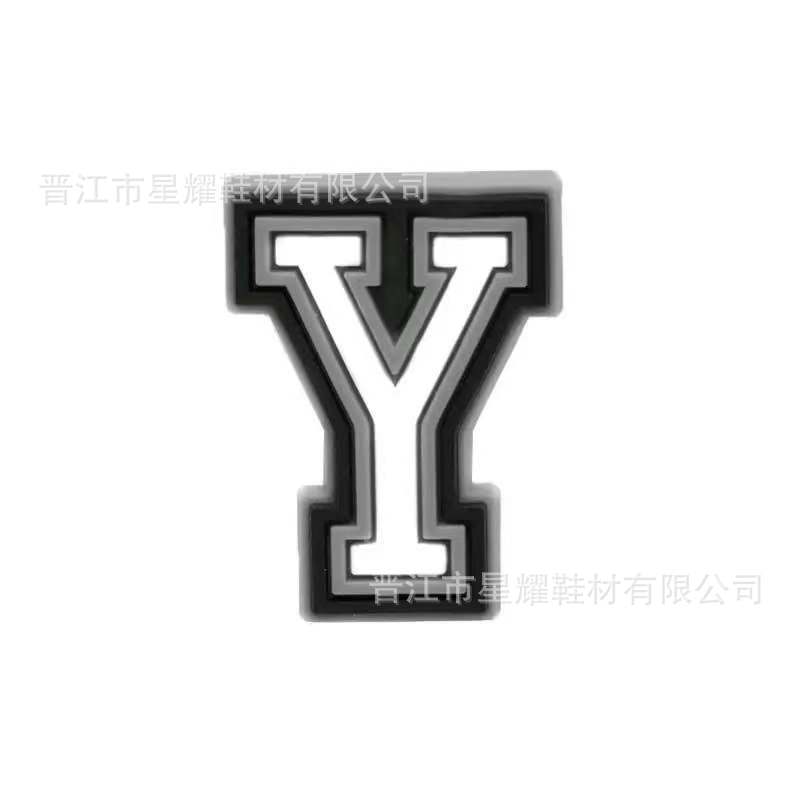 En stock agujero zapatos accesorios PVC plástico gota zapato flor zapato hebilla zapato decoración carta número 37 correa de muñeca hebilla decorativa flor