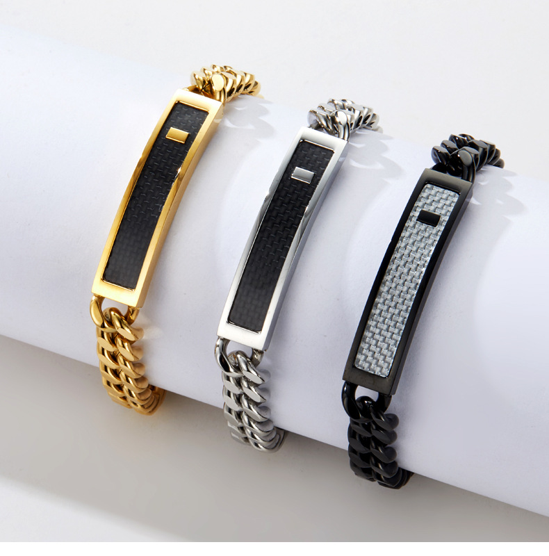 304 Stainless Steel Simple Style Plating Geometric Bracelets display picture 2