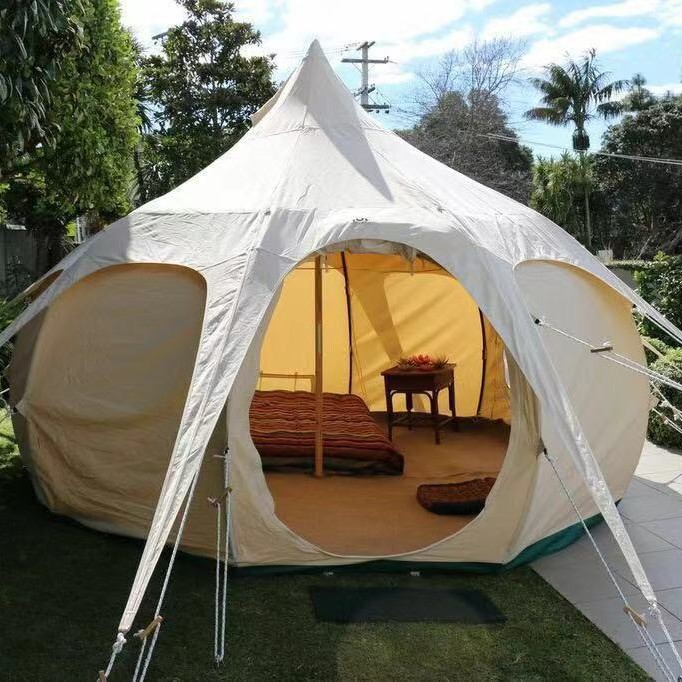 Tienda de Campaña Familiar Estilo Indio con Techo Puntiagudo para 3-9 Personas, Camping, Yurta, Festival de Música, Toldo para Exteriores