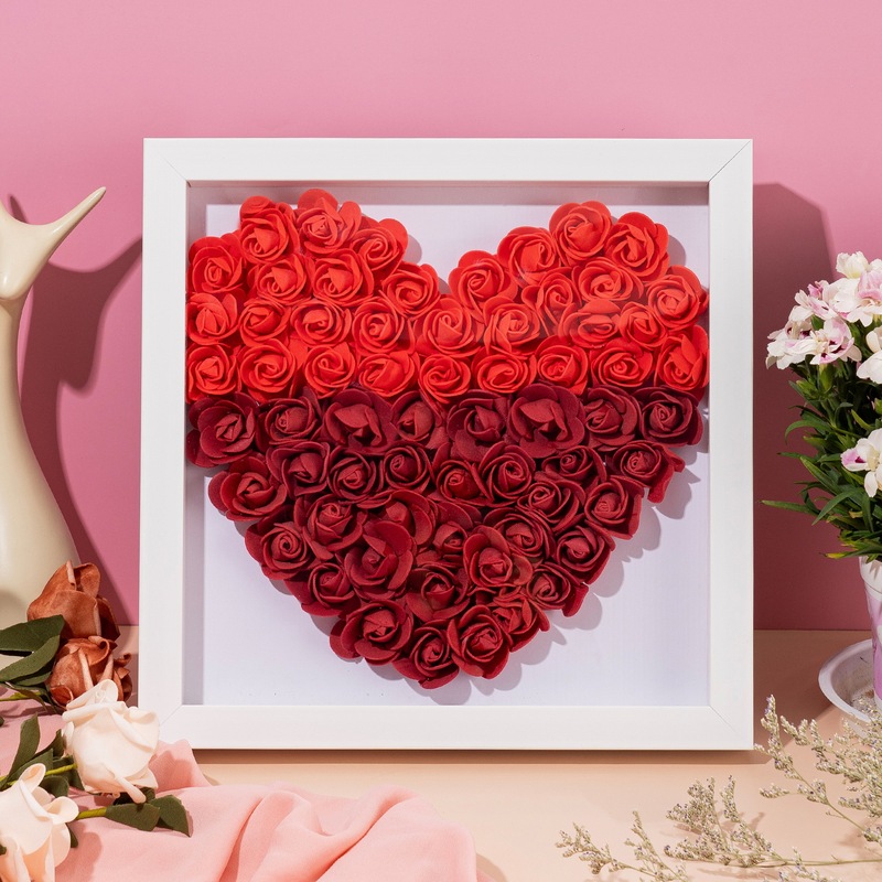 Amazon and Etsy best-selling wooden heart-shaped photo frame with flowers for mothers, Mother's Day gift, rose decoration Amazon and Etsy best-selling wooden heart-shaped photo frame with flowers for mothers, Mother's Day gift, rose decoration