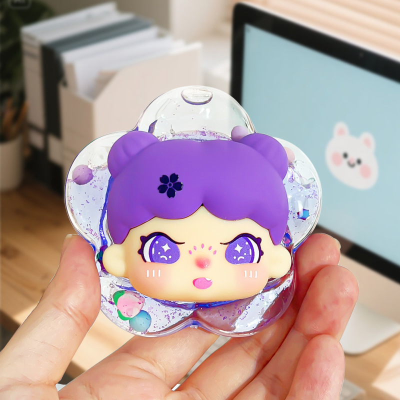 花びらガールアクリル小さなクリエイティブかわいい漫画の装飾品トレンディなガーリーハート寝室の小さなギフトデスクトップ装飾|undefined