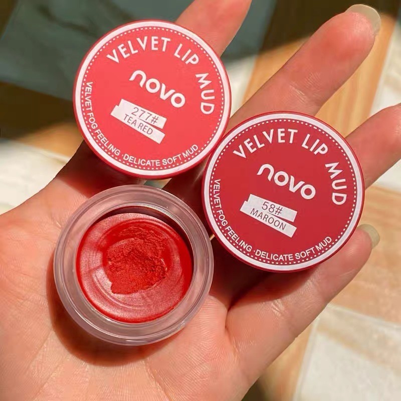 NOVO唇泥 唇釉口红哑光腮红雾面丝绒不掉色不沾杯学生女素颜显白|undefined