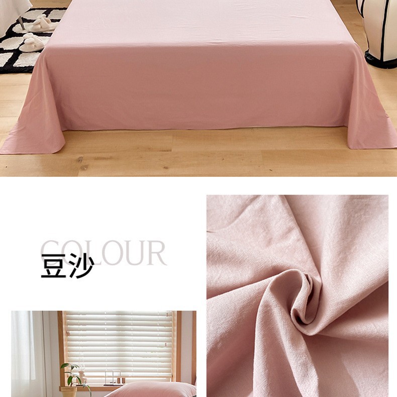 Sábanas engrosadas de algodón puro pieza única 100 algodón nuevo dormitorio de estudiantes azul edredón para dormir desnudo juego de tres piezas de funda de almohada individual