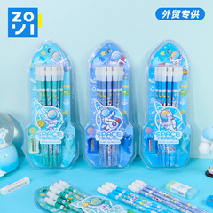 宇航员恐龙可爱卡通铅笔套装小礼品奖励儿童小学生专用2B铅笔批发