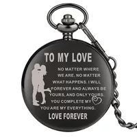 I Love You Till The End Of Time Ретро Кварцевые Карманные часы-Идеальный подарок на День Святого Валентина для мужчин и женщин