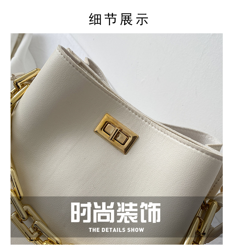 Fashion Solid Color Thick Chain Shoulder Messenger Portable Bag Wholesale display picture 21