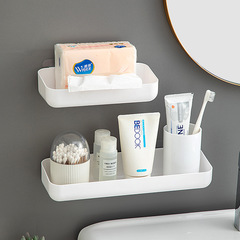 衛生間免打孔瀝水牆上置物架浴室雜物洗漱護膚品多功能壁掛收納盒
