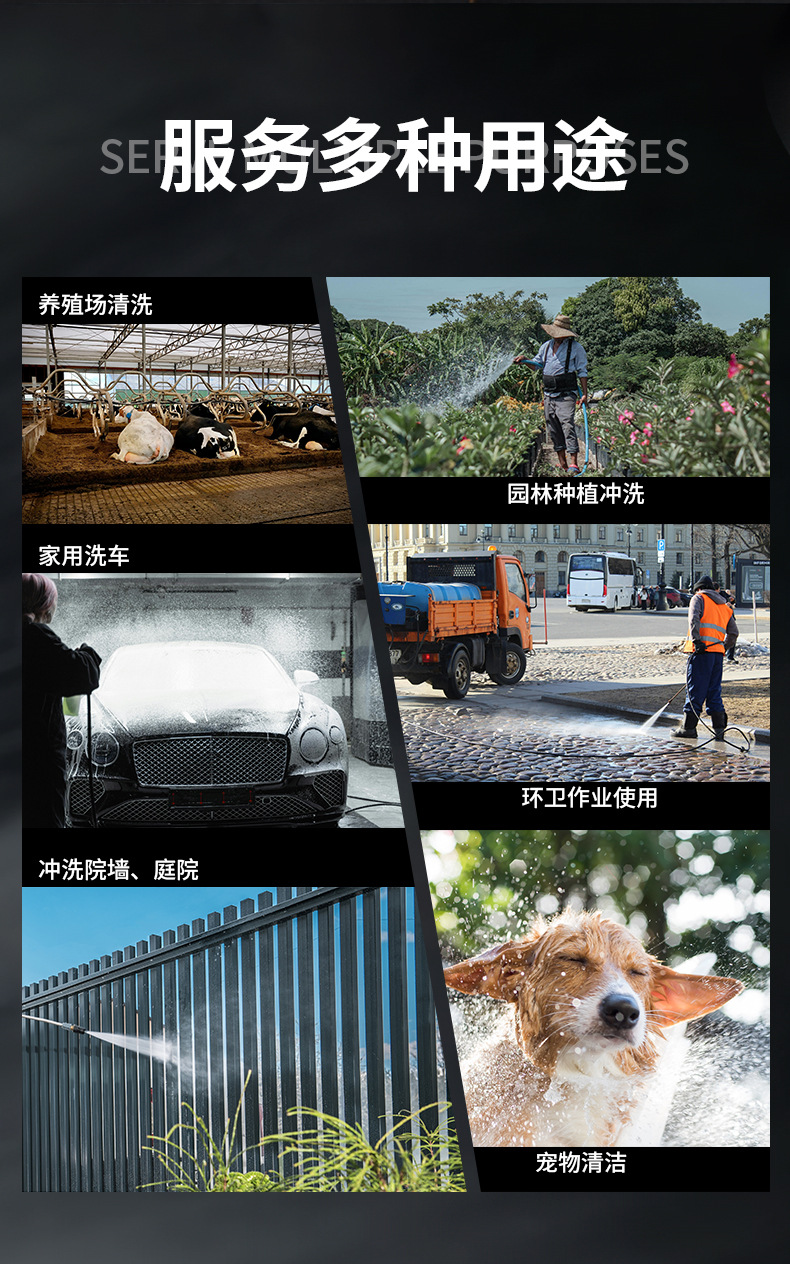 Factory wholesale high pressure car washer household 220v high pressure washer car wash water gun high pressure water grab car wash