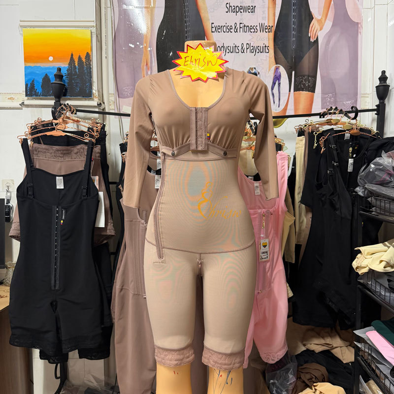 Shaper Full-Body Shapewear, Post-Surgery Shapewear, Postpartum Tummy Control Garment, Long-Sleeve Abdominal Control Garment