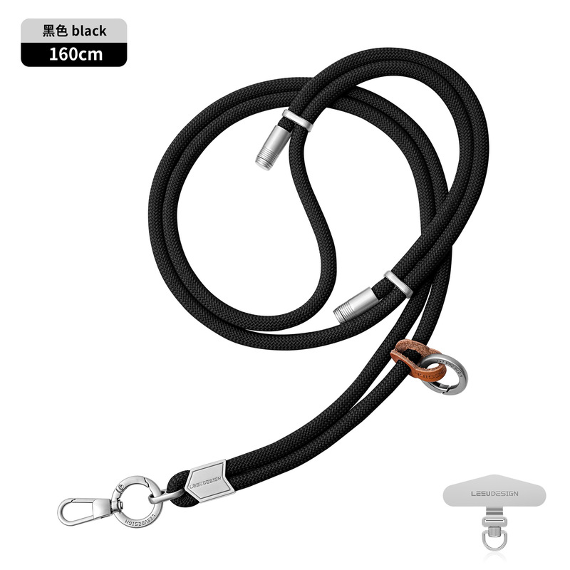 携帯電話ストラップ卸売 6MM 頑丈な手首編み紐 携帯電話ケース吊り下げ紐 汎用紛失防止携帯電話ストラップ シルバー|undefined