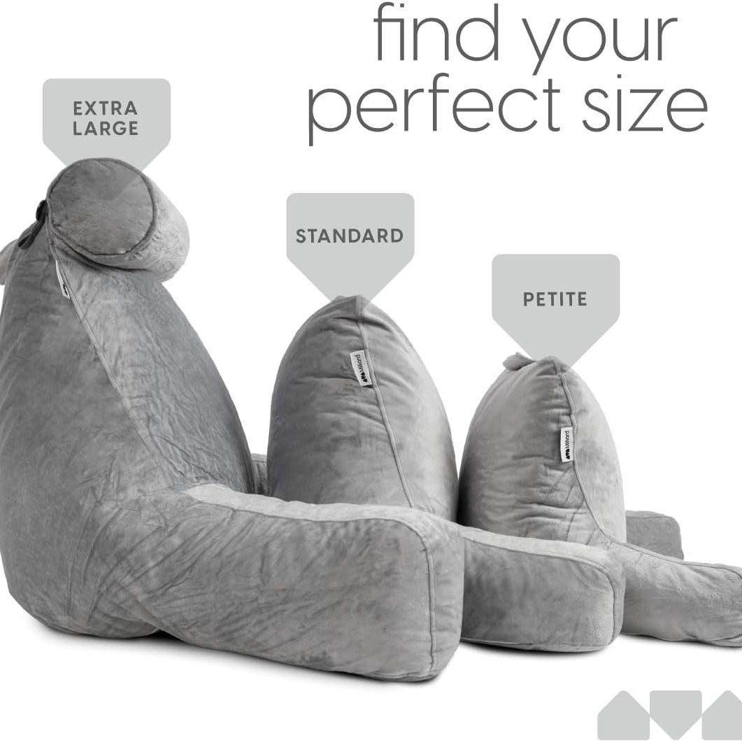 Suministro directo de fábrica Amazon almohada transfronteriza almohada de espalda almohada de lectura gris super suave esponja rota relleno Comercio exterior Exportación