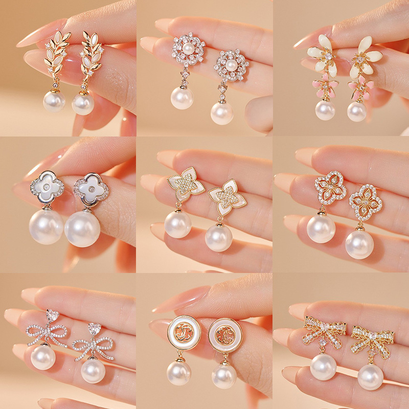 Zirkonia Und Perlen Ohrstecker Für Elegante Alltagslooks_voghion.com
