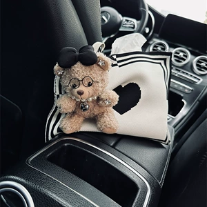 Car chair back sun visor car tissue box pumping creative cute cartoon hanging paper box car supplies