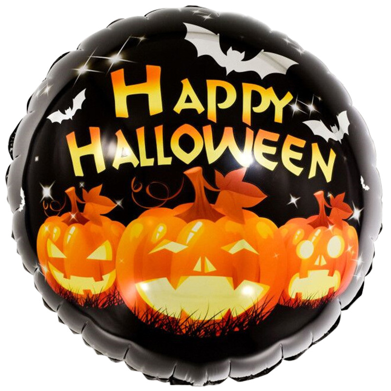 Comercio exterior 18 pulgadas Halloween película de aluminio globo festival fantasma calabaza calavera fantasma tema fiesta arreglo globo al por mayor