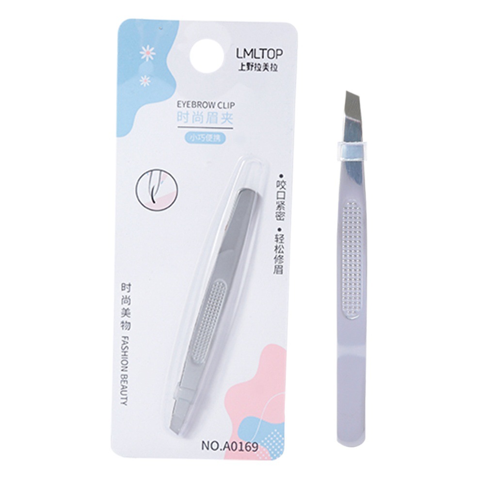 LMLTOP stainless steel eyebrow clip diagonal eyebrow pliers eyebrow plucking clip tweezers A0169