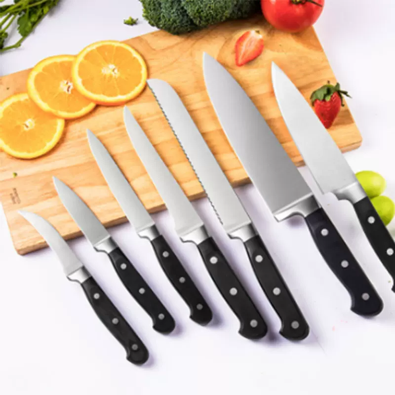 工厂现货直销刀具套装全套不锈钢刀九件套厨师刀切肉刀万用刀