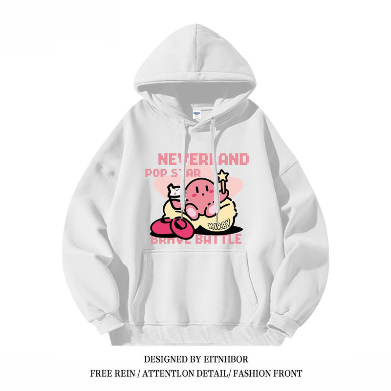 Korean-style Kirby hooded sweatshirt for men and women, loose fit, versatile and trendy outerwear for autumn and winter, ins12 Korean-style Kirby hooded sweatshirt for men and women, loose fit, versatile and trendy outerwear for autumn and winter, ins12