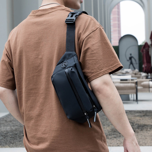 Men's Waterproof Chest Bag, Wholesale Casual Outdoor Sports Single Shoulder Crossbody Bag, Fashion Korean Version Trendy Male Bag, Cross-border