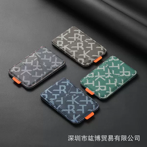New multi-card slot card holder with letter pattern, simple PU leather, anti-scan, unisex, light luxury, portable ID storage bag