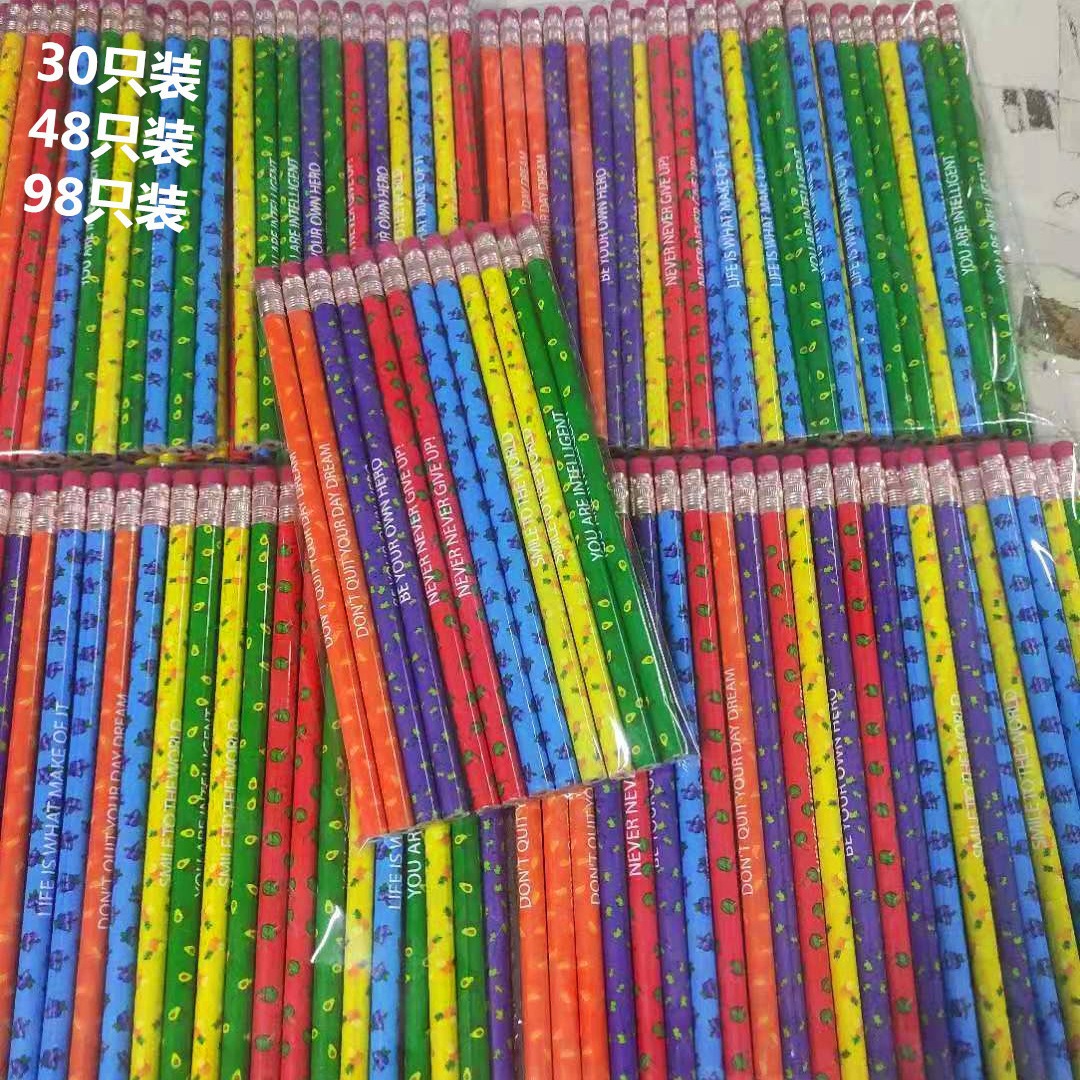 hb Amazon Same item aroma wooden pencil student pencil Lettering Cartoon exquisite Thermal transfer