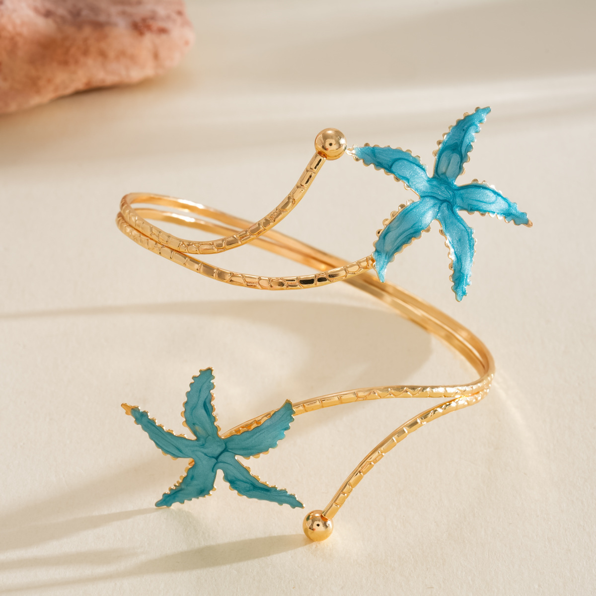 Europa y los Estados Unidos goteo de aceite de estrellas de mar abierto brazalete personalidad transfronteriza dopamina vacaciones de mar joyas de brazalete de mujer
