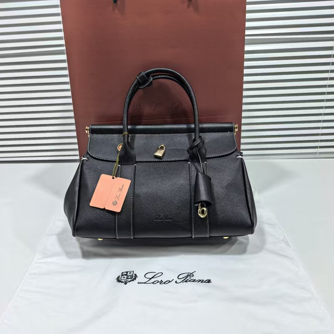 Cross-border New DESIGNBAG Women's Briefcase Luxury LP 32 Semi-Handmade Cowhide Commuter Tote Handbag - Thumbnail 3
