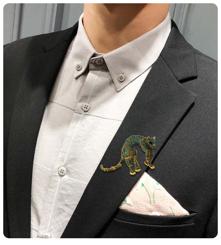 Hip-Hop, Vintage Style Style Hip-Hop Vintage Style Pin Jaguar Alloy Rhinestone Unisex Brooches
