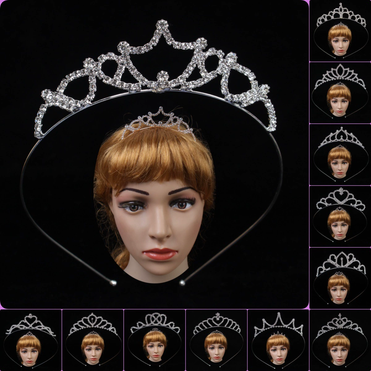 Производитель оптовых европейских и американских корейских головных уборов Принцесса Кристалл День рождения Корона Детская девочка со стразами аксессуары для волос для девочек