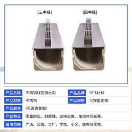 不锈钢线性排水沟城市道路小区绿化U型槽树脂材质耐腐蚀