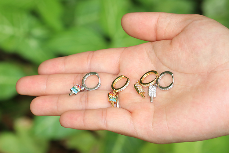 Housewarming, Anniversary, Business, Wedding, Travel, Birthday, Festival Occasion Retro Color Popsicle Ice Cream Copper Earrings Wholesale Nihaojewelry