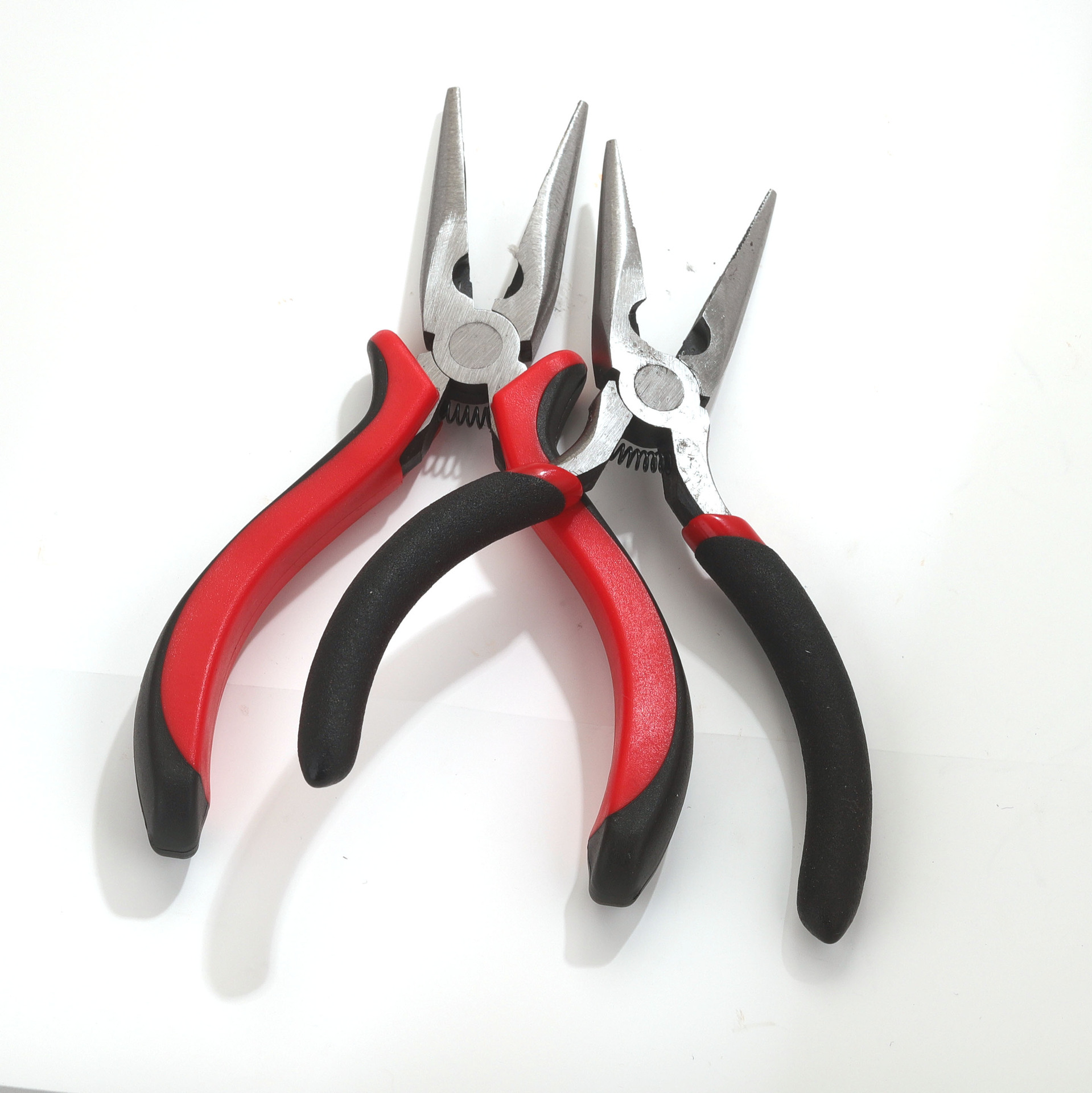 Pinzas hechas a mano bricolaje, pinzas de boca redonda con aguja curva, nuevas pinzas de punta fina de boca plana coreana, buena dureza, acero para muelles