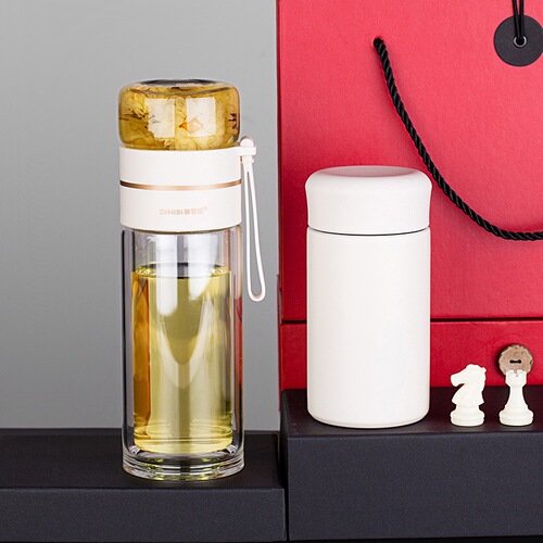 Stainless Steel 316 Men's Business Gift Cup Portable Tea Cup Gift Box Set Tea Separation Insulated Cup