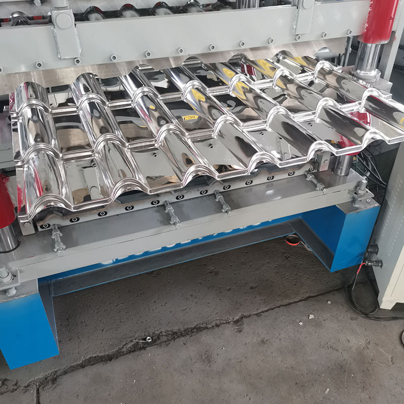 不锈钢压瓦机快速伺服三层竹节琉璃瓦设备不锈钢板琉璃瓦压瓦机