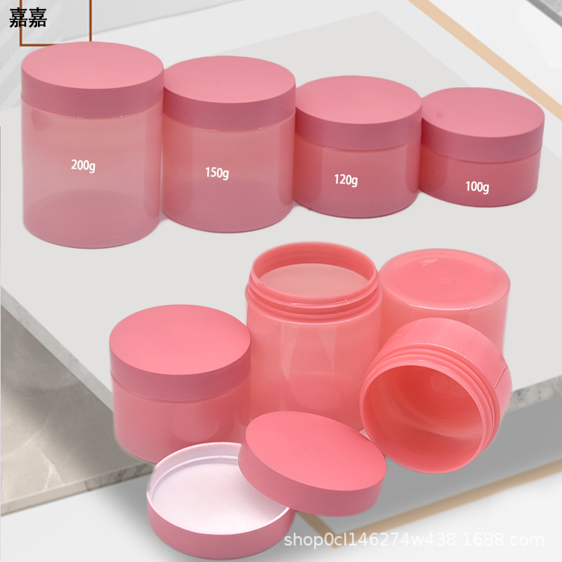 PET crema tarro de cuidado de la piel cosméticos crema sub-embalaje vacío botella máscara frasco contenedor de ojos crema de boca ancha botella