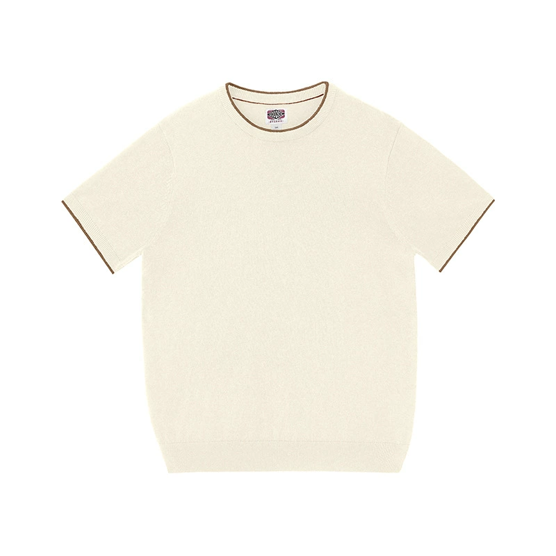 Высококачественный кашемировый свитер мужской тонкий летний воротник с круглым вырезом