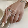 Tide, retro one size universal ring, Japanese and Korean, European style, internet celebrity, simple and elegant design