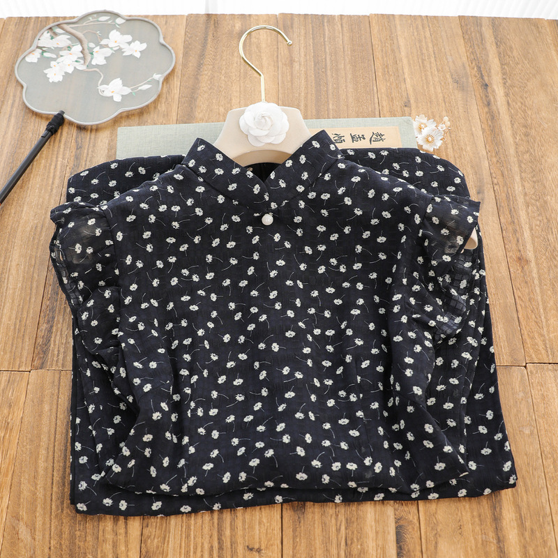Qiaoniangyu Black Floral New Chinese-Style Cheongsam for Women 2026 Summer New Improved Artistic Dress Suitable for Daily Wear