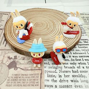 Surfing Labubu Series Cute Doll Hand-Made Ornaments Bubble Mart Blind Box Toys DIY Small Pendant Accessories
