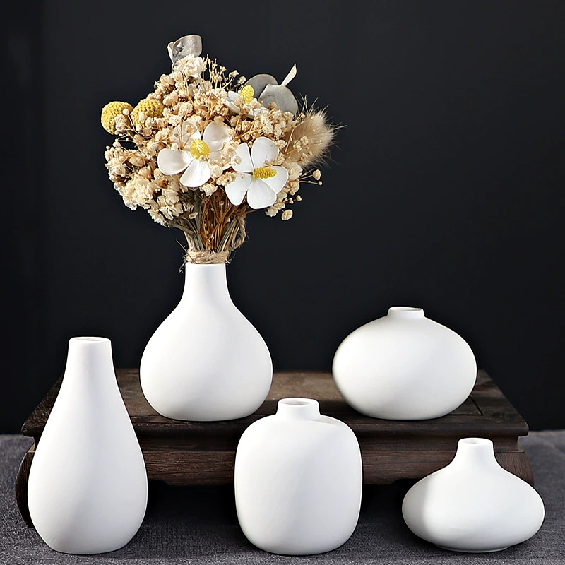 Скандинавская простая ручная роспись керамическая ваза оптом домашний телевизор шкаф украшение для гостиной цветы сушеный цветок держатель для цветов