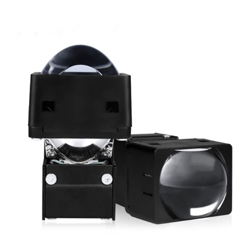 Lente de motocicleta eléctrica del automóvil Lente de luz delantera LED Reforma de lente de doble luz integrada