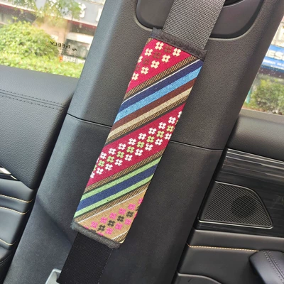 Belt Shoulder Cover Linen Car: Seat belt shoulder pad - shoulder-pads-f-style